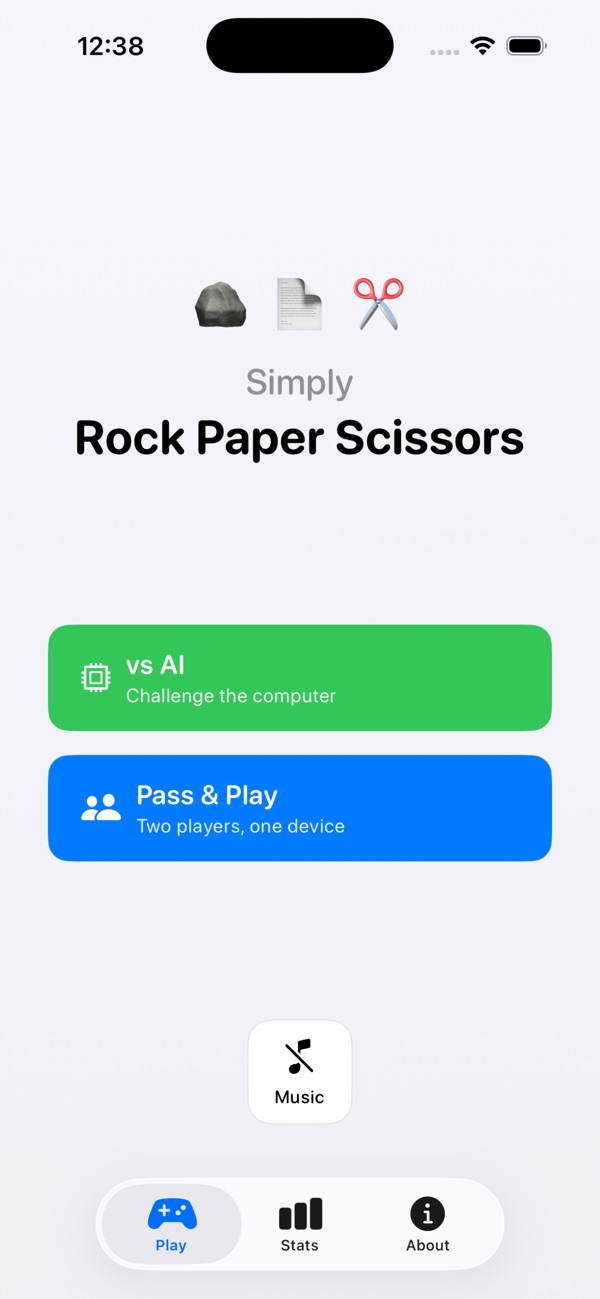 Simply Rock Paper Scissors — official App Store screenshot 1